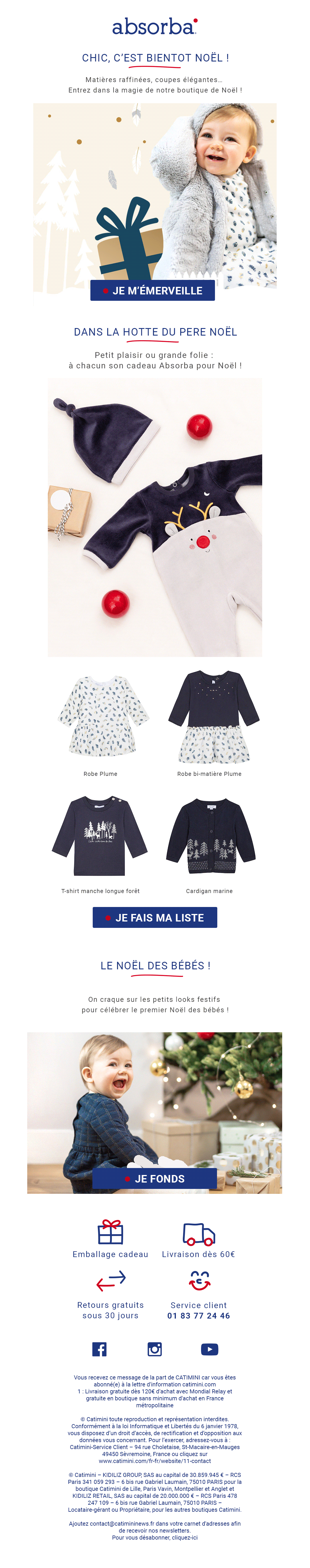 newsletter Noel Chic Absorba