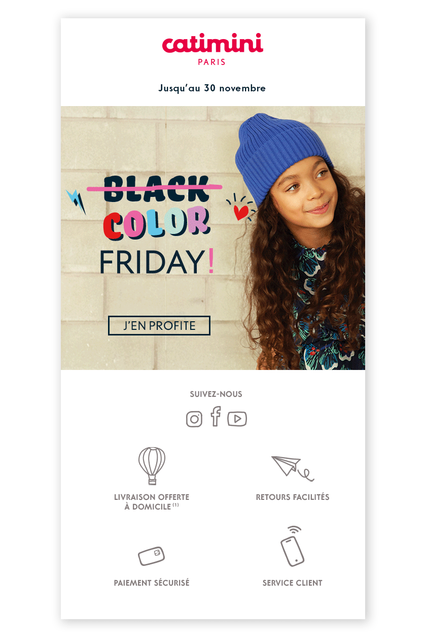 newsletter Black Friday Catimini