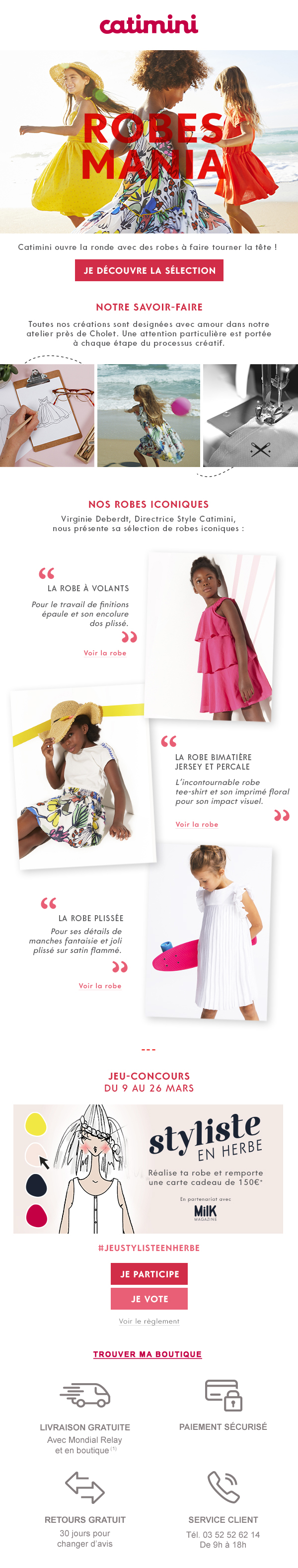 newsletter Robe Mania Catimini