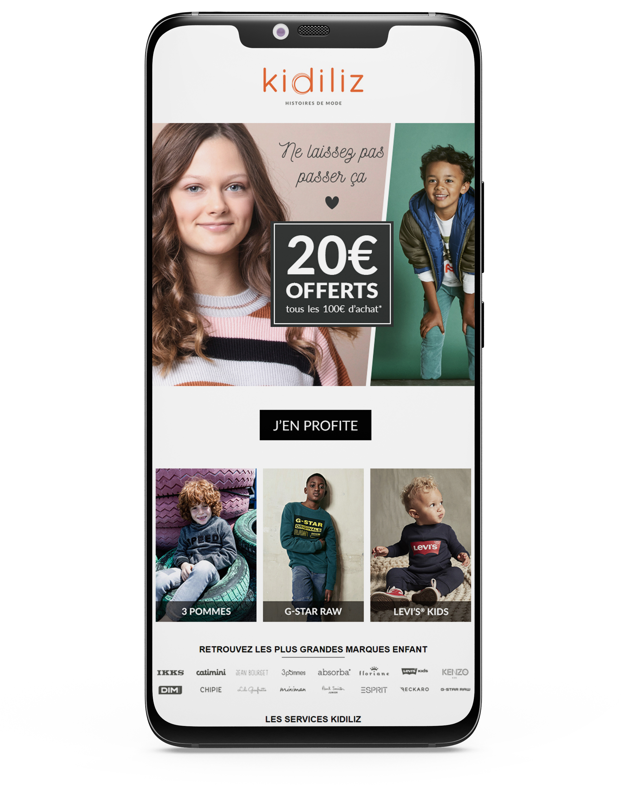 newsletter Opération fidélité Kidiliz